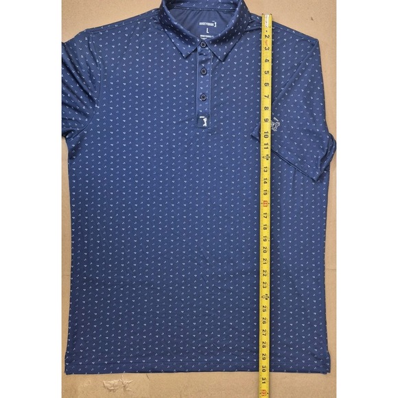 Bogey Bros Polo Shirt Men's Large Big Numbers Navy Performance Golf - Picture 6 of 9